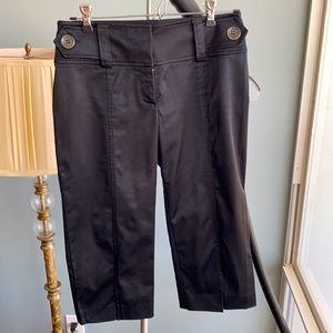 Cache black silky capri pants